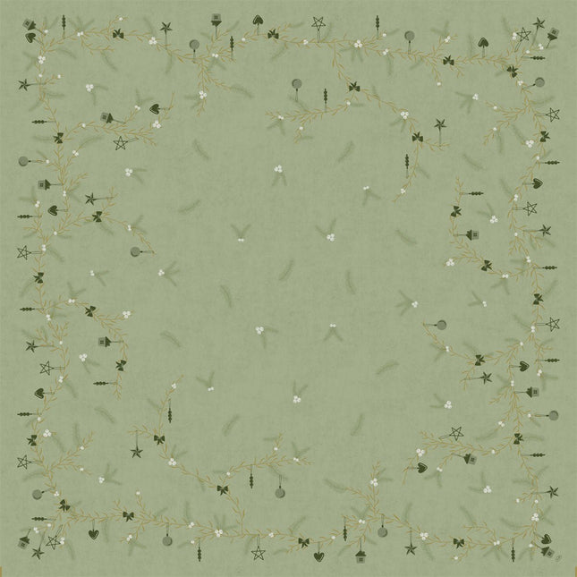 Bio-Dunicel Mitteldecke 84x84 cm Noel Pistachio | Packung (20 Stück)