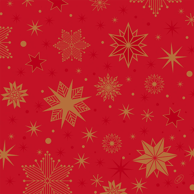 Duni Servietten Klassik Stargazing rot, 40x40 cm, 4-lagig | Packung (50 Stück)