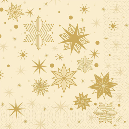 Stargazing Cream 250g, 3-lagig, 40x40 cm - Hochwertige Servietten | Packung (250 Stück)