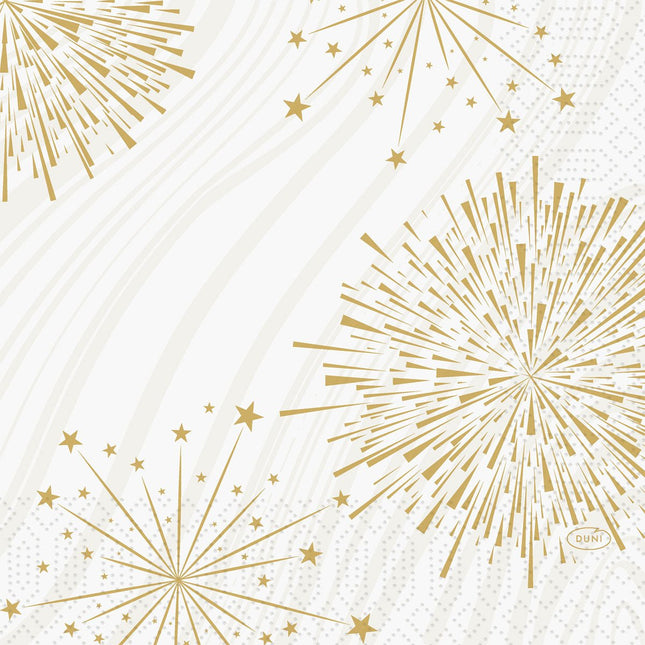 Servietten 33x33 cm 3-lagig Sparkly White für festliche Anlässe | Packung (50 Stück)