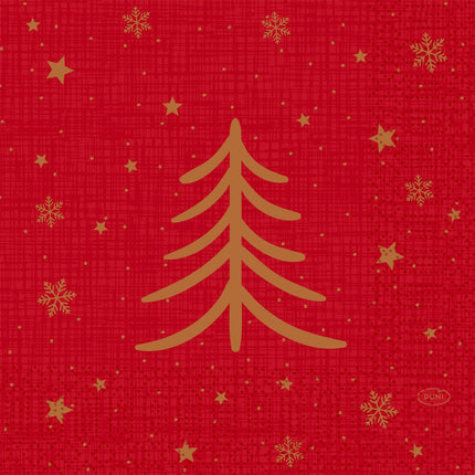 Servietten 33x33 cm 3-lagig Shimmer Trees | Packung (50 Stück)
