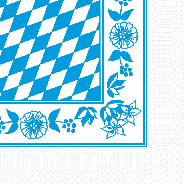 Zellstoff Servietten 33x33 cm 3-lagig Bayern Raute Design | Packung (250 Servietten)