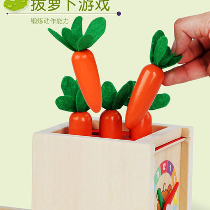 Montessori Holz Lernbox – Multifunktionales Steck- & Formenpuzzle für Kinder