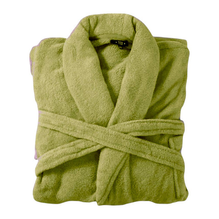 Bademantel flauschig » Saunamantel in Teddy-Plüsch Qualität » leichter/dünner Morgenmantel 100 cm lang » unisex