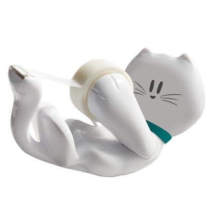 Scotch™ Tischabroller im Katzen Design C39 + Scotch® Magic™ unsichtbares Klebeband, 19 mm x 8,89 m, 1 Rolle/Packung | Packung (1 Stück)