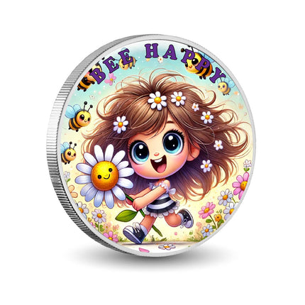 Bee Joyful, Be You! Coloured 1oz Silver Coin