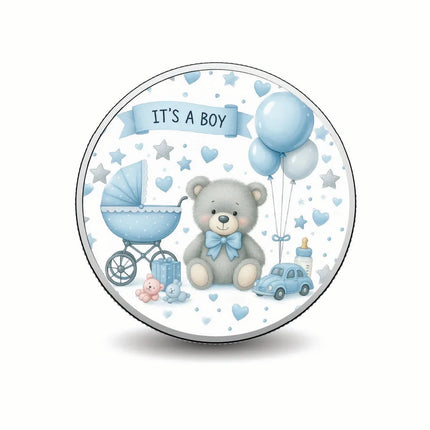 Baby Joy Welcome Little Prince 1oz Fine Silver Coloured Coin