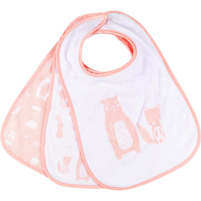 Klettlätzchen 3er Pack » Lätzchen-Set mit Klettverschluss » Schlabberlätzchen mit niedlichem Tier Design » Baby & Kleinkind Schlabberlatz