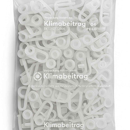Gardinenrollringe 50 Stück Rollringe Universalhaken Ø8mm x 8mm x 27mm 23902030