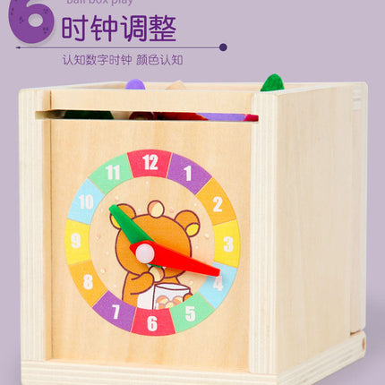 Montessori Holz Lernbox – Multifunktionales Steck- & Formenpuzzle für Kinder