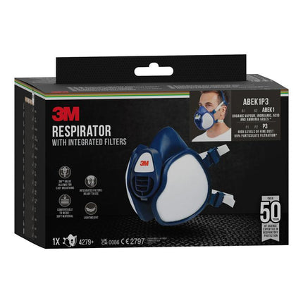 3M™ Atemschutzmaske mit integrierten Filtern