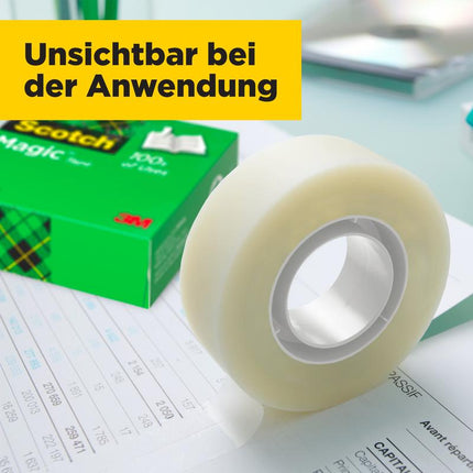Scotch® Magic™ Unsichtbares Klebeband, Vorteilspack, 19 mm x 33 m  | Packung (24 Rollen)