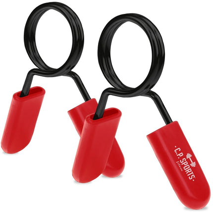 SEO. 25 mm - Federverschlüsse für Kurz - und Langhantelstangen - C.P. SPorts - GN33 - Rot Linkreich