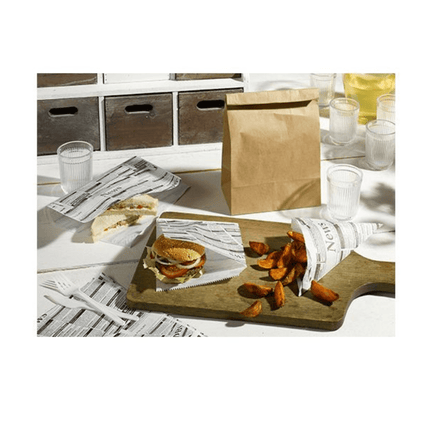 PAPSTAR Hamburger-Tüten "Newsprint", fettdicht, 16x18 cm | Packung (300 Stück)
