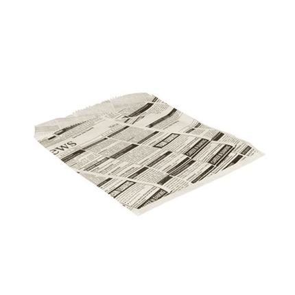 PAPSTAR Hamburger-Tüten "Newsprint", fettdicht, 16x18 cm | Packung (300 Stück)