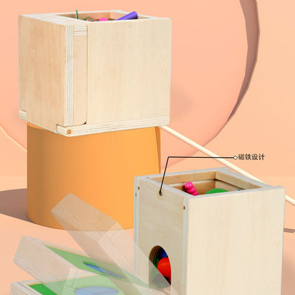 Montessori Holz Lernbox – Multifunktionales Steck- & Formenpuzzle für Kinder