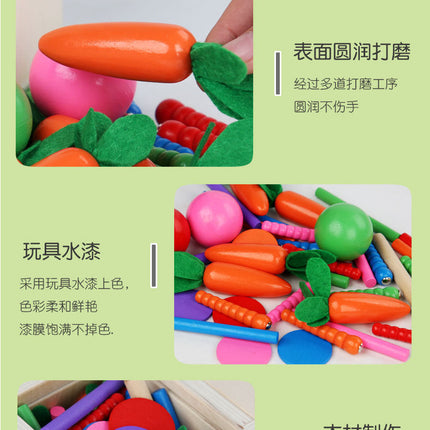 Montessori Holz Lernbox – Multifunktionales Steck- & Formenpuzzle für Kinder