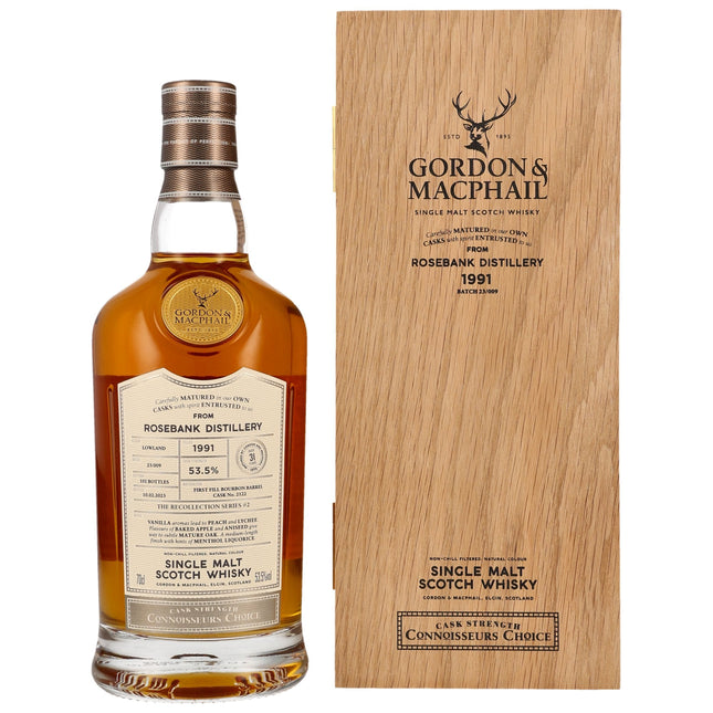 Rosebank 31 1991/2023 - Gordon & MacPhail Connoisseurs Choice - First Fill Bourbon Barrel #2122