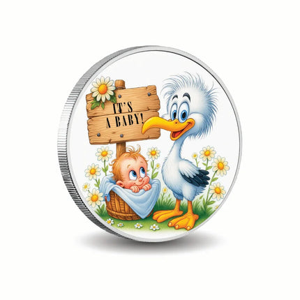 Baby Joy Special Delivery 1oz Fine Silver Coloured Coin