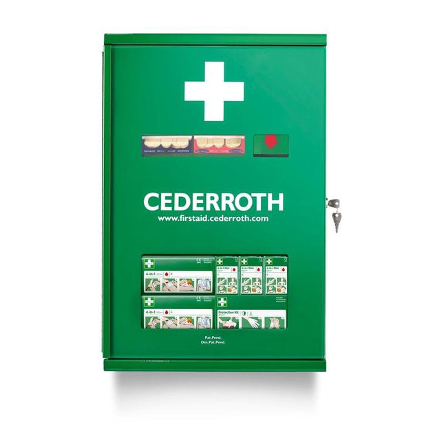 Cederroth Erste-Hilfe-Schrank Doppeltür (Metall) (B 385 x H 575 x T 170 mm) | Karton (1 Packung)