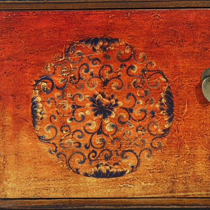 Vintage Asia Chinesisches Nachtkästchen Nachttisch "Fire" - Art. 35191-2