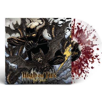 High On Fire - Bat Salad; VINYL; Single 180G Heavy Splatter: Clear Base + Grape splatter & Ruby Heavy Splatter LP; DL card