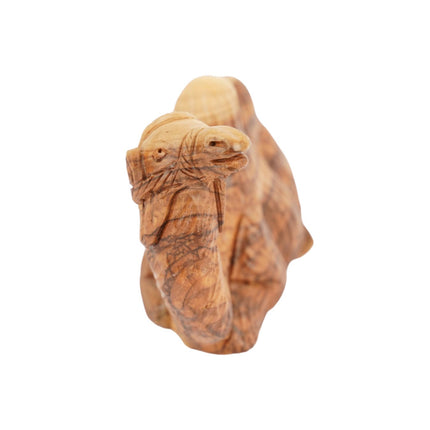 Handgeschnitztes Kamel aus Olivenholz – Kunstvolle Krippenfigur aus Bethlehem (13 cm)