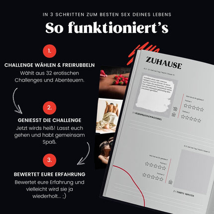 Dirty Adventures Challengebuch fürs Bett