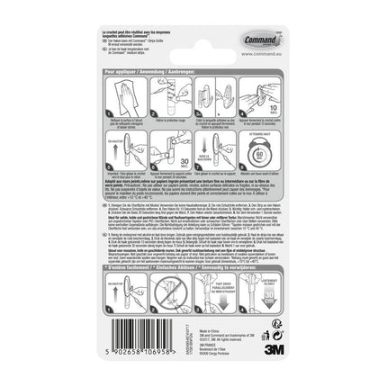 Command™ Medium Designer-Haken in Metall-Look, 17081BN | Packung (1 Stück)