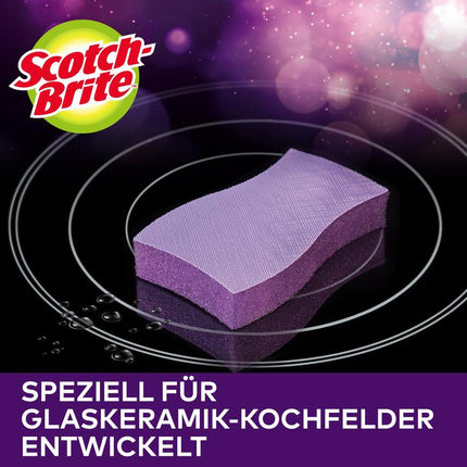 Scotch-Brite™ Glaskeramik-Reinigungsschwamm, 3 Stück pro Packung | Packung (3 Schwämme)