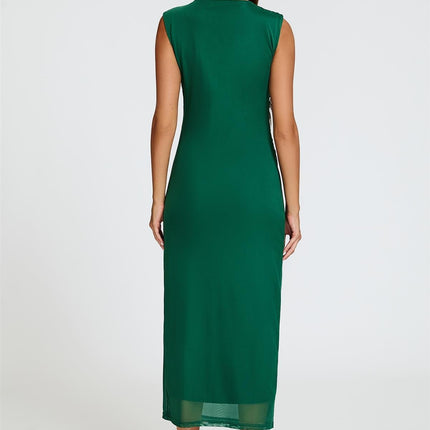 Mesh Maxi Dress In Green
