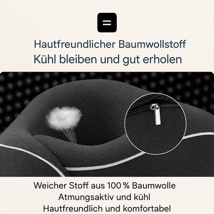 Nackenkissen für erholsamen Schlaf nach der Haartransplantation – kompakt, komfortabel & ideal für Reisen