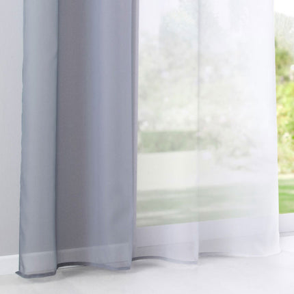 2er Pack Gardinen Vertikal Farbverlauf Druck Transparent »Modena« mit Ösen und Raffhalter, Vorhang, Dekoschal 10000183