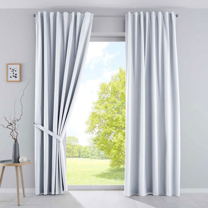 2er Pack Vorhänge Verdunkelung »DARK« 100% Blickdicht verdeckte Schlaufen Kräuselband Raffhalter Softshell Material Lichtundurchlässig 10000350-2