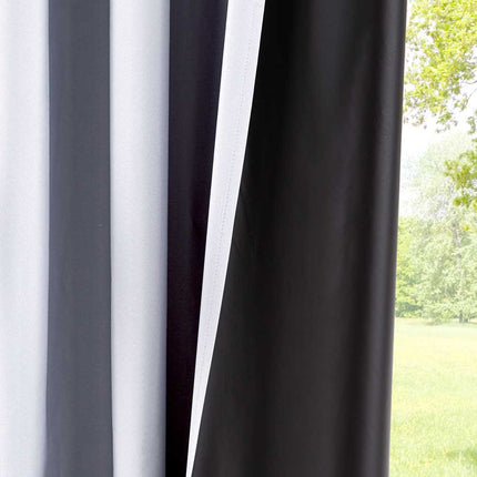 2er Pack Vorhänge Verdunkelung »DARK« 100% Blickdicht verdeckte Schlaufen Kräuselband Raffhalter Softshell Material Lichtundurchlässig 10000350-2