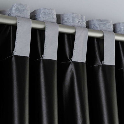 2er Pack Vorhänge Verdunkelung »DARK« 100% Blickdicht verdeckte Schlaufen Kräuselband Raffhalter Softshell Material Lichtundurchlässig 10000350-2
