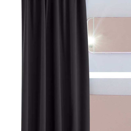 2er Pack Vorhänge Verdunkelung »DARK« 100% Blickdicht verdeckte Schlaufen Kräuselband Raffhalter Softshell Material Lichtundurchlässig 10000350-2