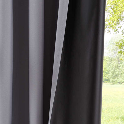 2er Pack Vorhänge Verdunkelung »DARK« 100% Blickdicht verdeckte Schlaufen Kräuselband Raffhalter Softshell Material Lichtundurchlässig 10000350-2