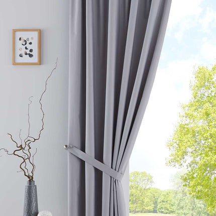 2er Pack Vorhänge Verdunkelung »DARK« 100% Blickdicht verdeckte Schlaufen Kräuselband Raffhalter Softshell Material Lichtundurchlässig 10000350-2