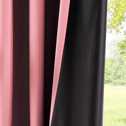 2er Pack Vorhänge Verdunkelung »DARK« 100% Blickdicht verdeckte Schlaufen Kräuselband Raffhalter Softshell Material Lichtundurchlässig 10000350-2