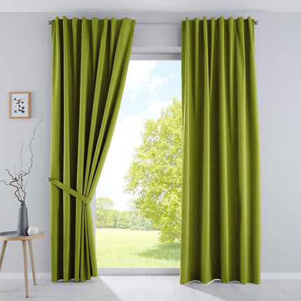 2er Pack Vorhänge Verdunkelung »DARK« 100% Blickdicht verdeckte Schlaufen Kräuselband Raffhalter Softshell Material Lichtundurchlässig 10000350-2