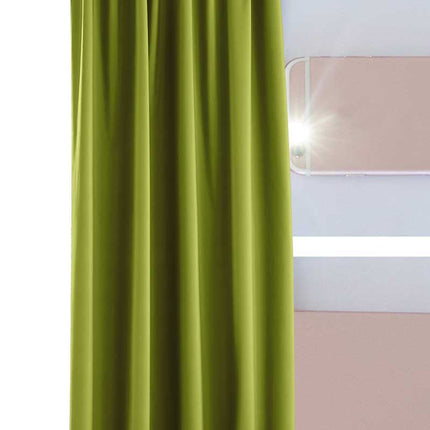 2er Pack Vorhänge Verdunkelung »DARK« 100% Blickdicht verdeckte Schlaufen Kräuselband Raffhalter Softshell Material Lichtundurchlässig 10000350-2