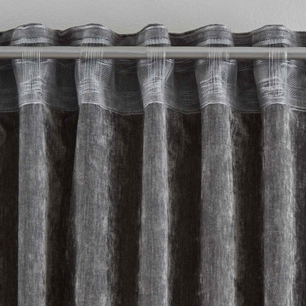 2er Set Vorhänge Thermo Chenille Schlaufenband Samtig Weich Verdunkelung 2022500-2