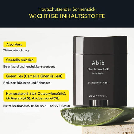 Abib Quick Sunstick Protection Bar LSF 50 PA++++ 22g Sonnenschutzstift