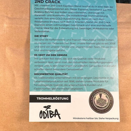 SEO. 2nd Crack Kaffebohne Espresso 250g - Linkreich
