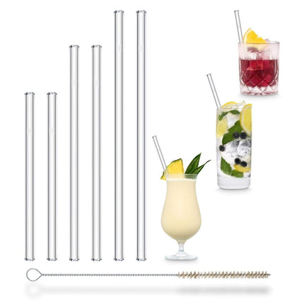 SEO. 2x 23cm + 2x 20cm + 2x 15cm (Gerade) Glasstrohhalme - Linkreich
