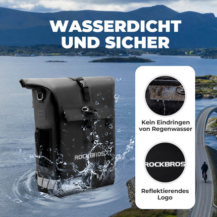 3 in 1 Wasserdicht Gepäckträgertasche Rucksack Umhängetasche 18L (Fahrradtaschen) kaufen bei Linkreich – Jetzt entdecken!