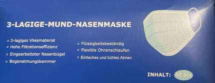 SEO. 3 - Lagige Mundschutz - Nasenmaske - Pack à 50 Stück - Linkreich
