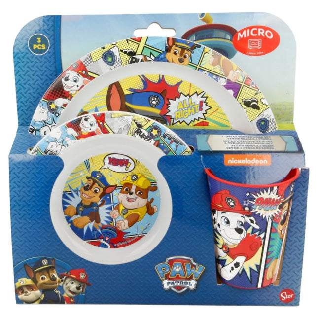 Paw Patrol Geschirr Kunststoffset für Kinder