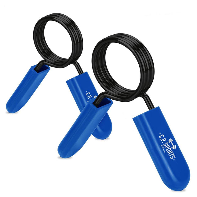 SEO. 30 mm - Federverschlüsse für Kurz - und Langhantelstangen - verchiedene Farben - C.P. Sports - GN34 - Blau Linkreich